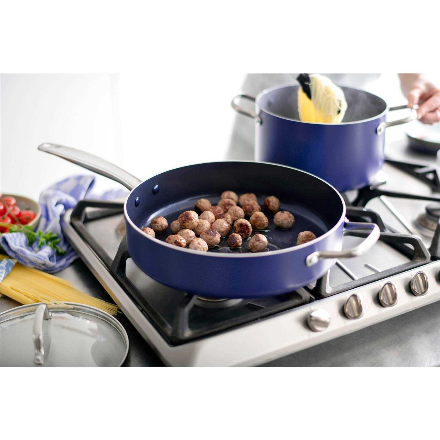 10 Piece Blue Diamond Ceramic Non-Stick Cookware Set - Image 2