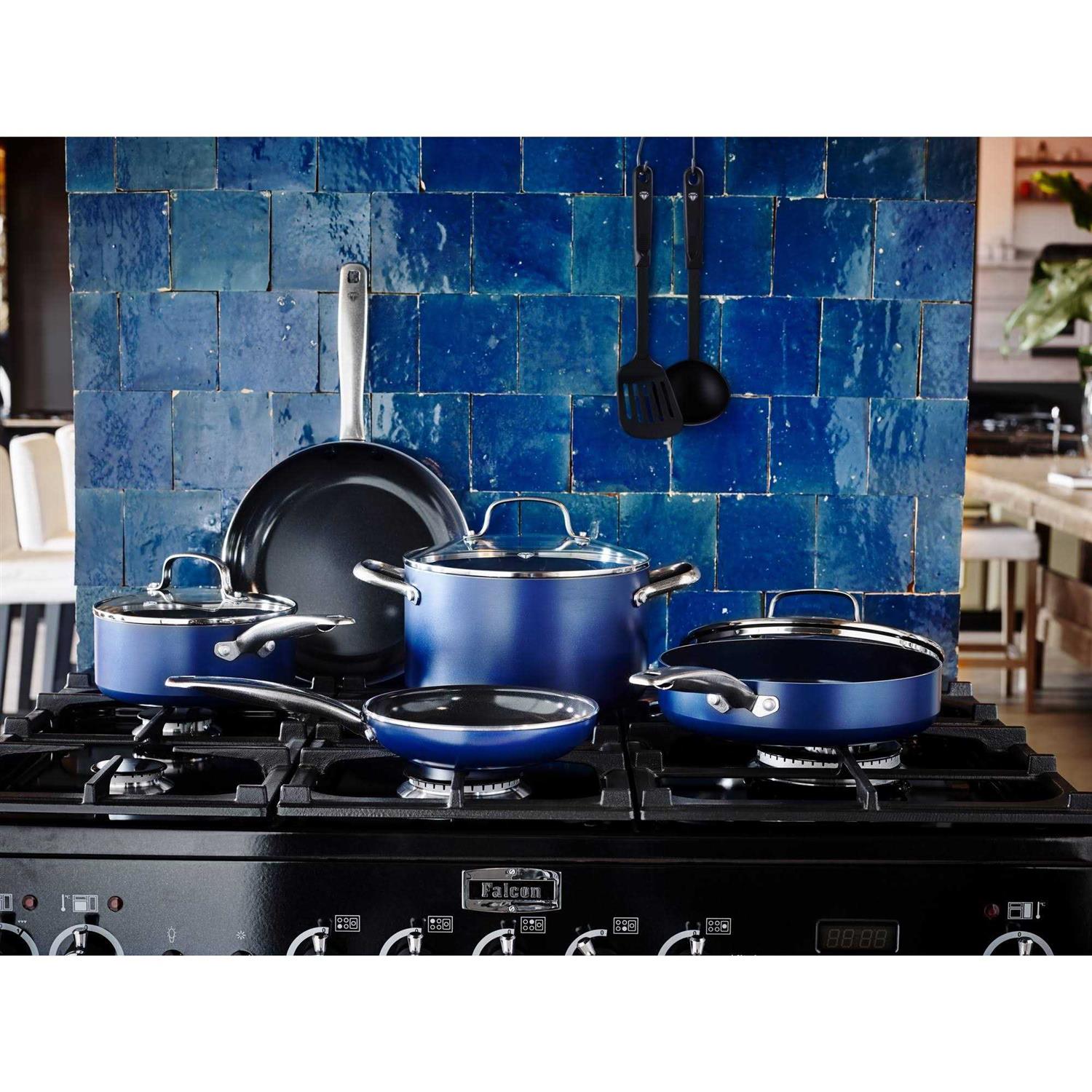 10 Piece Blue Diamond Ceramic Non-Stick Cookware Set - Image 4