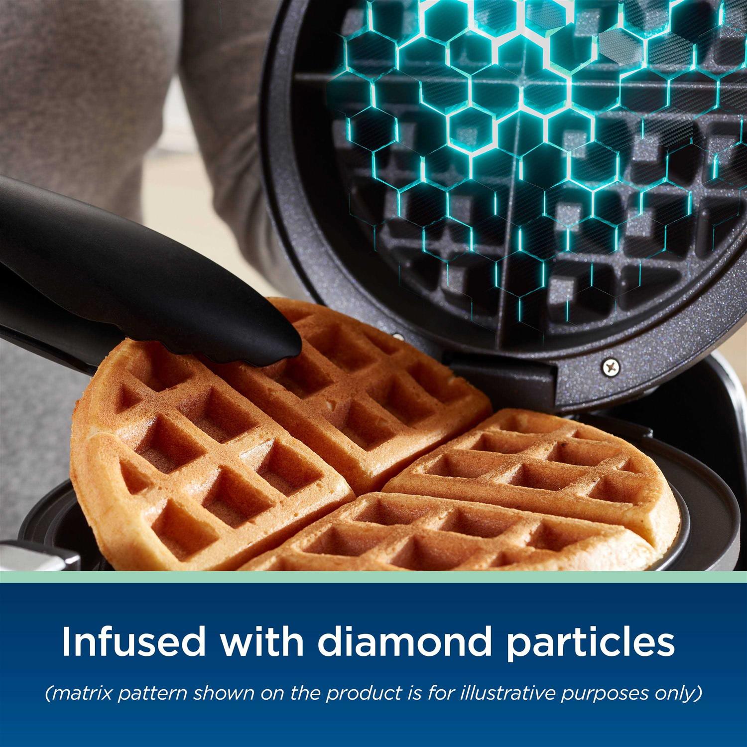 Oster DiamondForce Nonstick Flip Waffle Maker - Image 3
