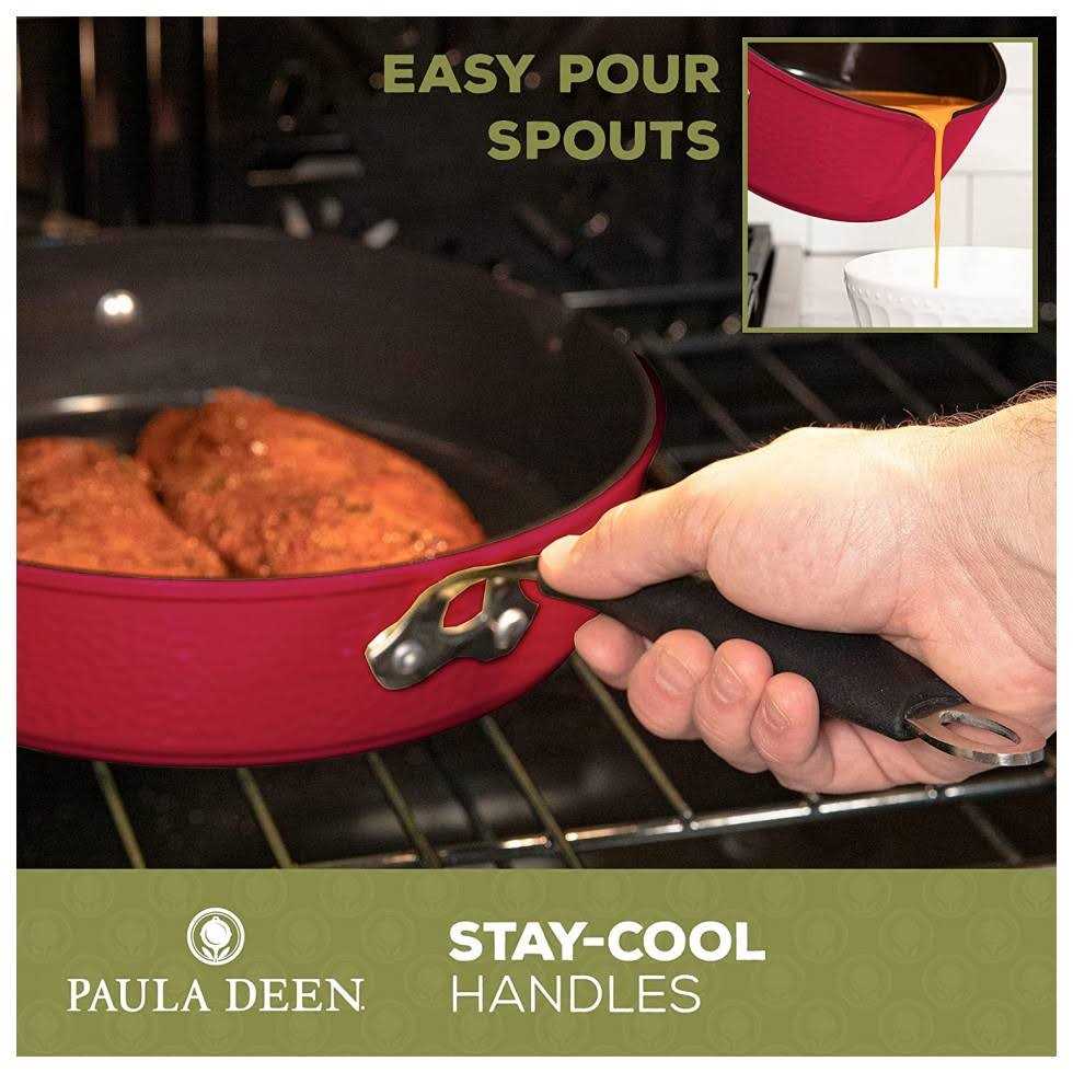 Paula Deen DFCW12SB Family 14 Piece Ceramic Non-Stick Cookware Set Savannah - Image 2