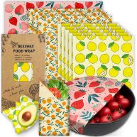 PICcircuit Reusable Beeswax Wrap 9 Pack Eco-Friendly Beeswax Wraps For Food