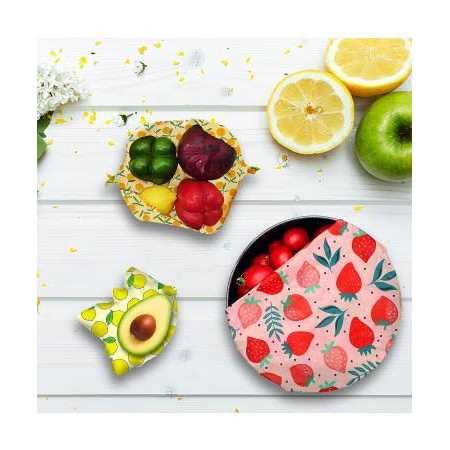 PICcircuit Reusable Beeswax Wrap 9 Pack Eco-Friendly Beeswax Wraps For Food - Image 2
