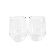 12 oz Clear Plastic Stemless Wine Glasses by Celebrate It 20ct