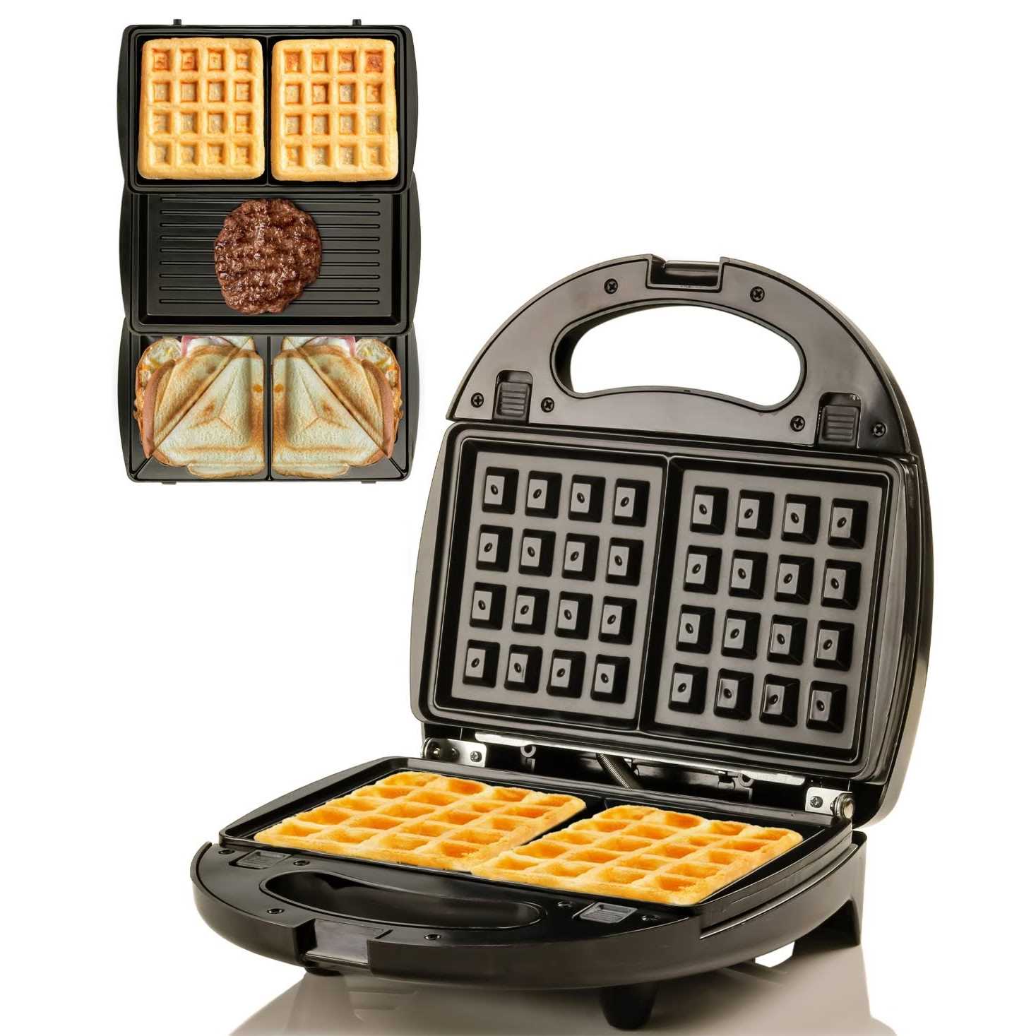 Ovente 3-in-1 Electric Sandwich Maker