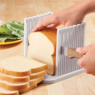 ORIONE Adjustable Toast Slicer/ Cutting Guide For Homemade Bread Plastic Bread Slicer Loaf For Slicing Bread Foldable Kitchen Baking Tools