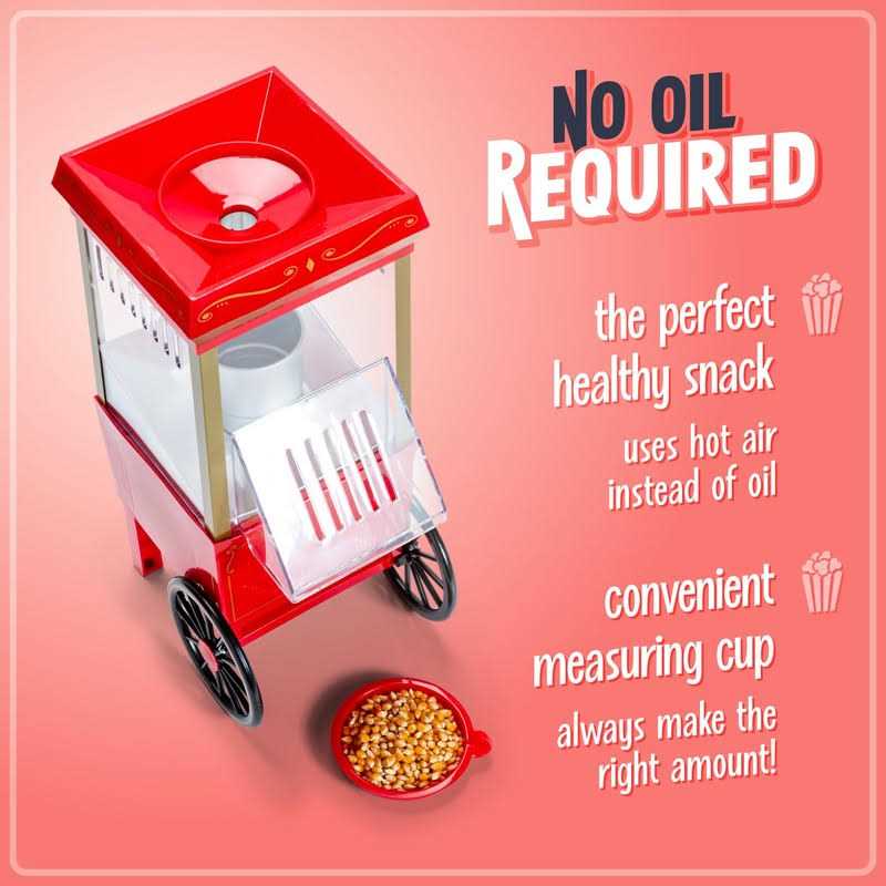 Nostalgia 12 Cup Hot Air Popcorn Maker - Image 4
