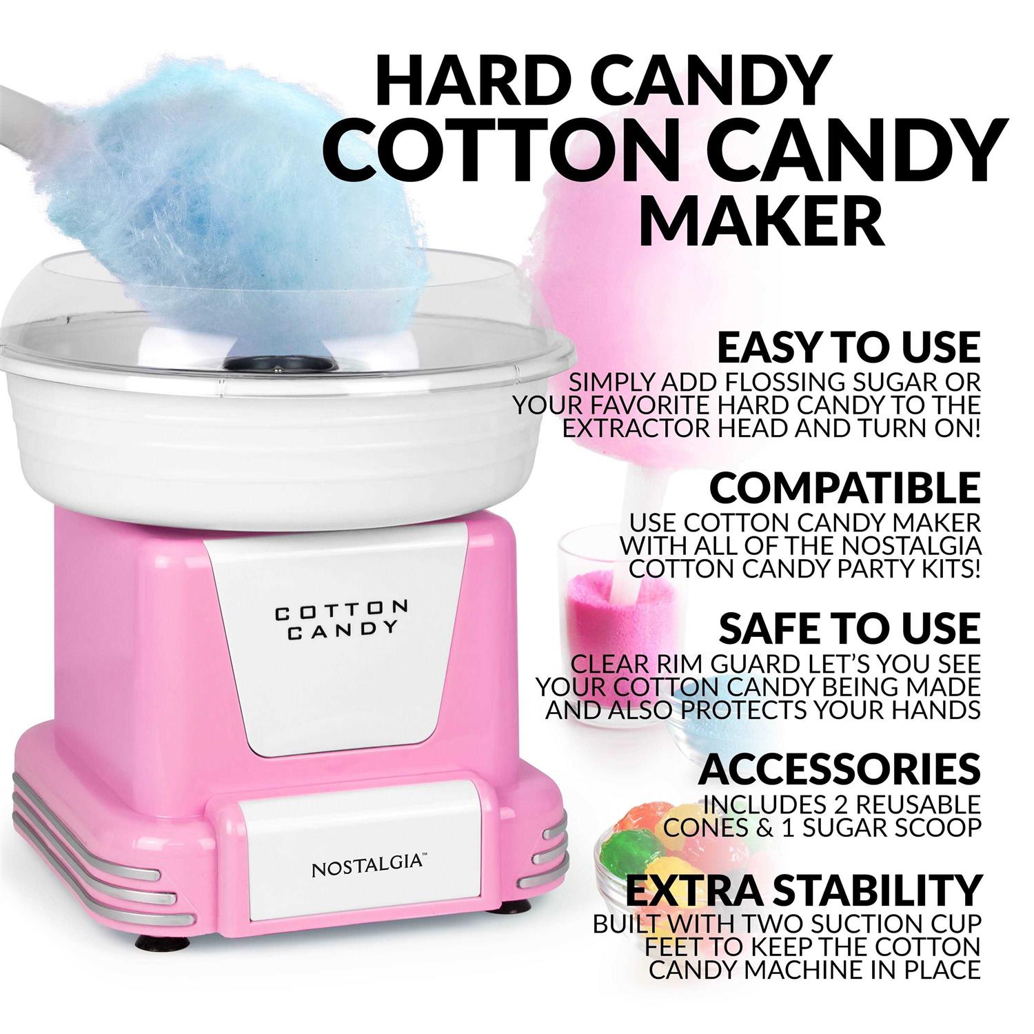 Nostalgia Retro Hard & Sugar-Free Candy Cotton Candy Maker - Image 4