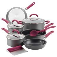 Rachael Ray 11 Piece Create Delicious Hard-Anodized Aluminum Nonstick Cookware Set