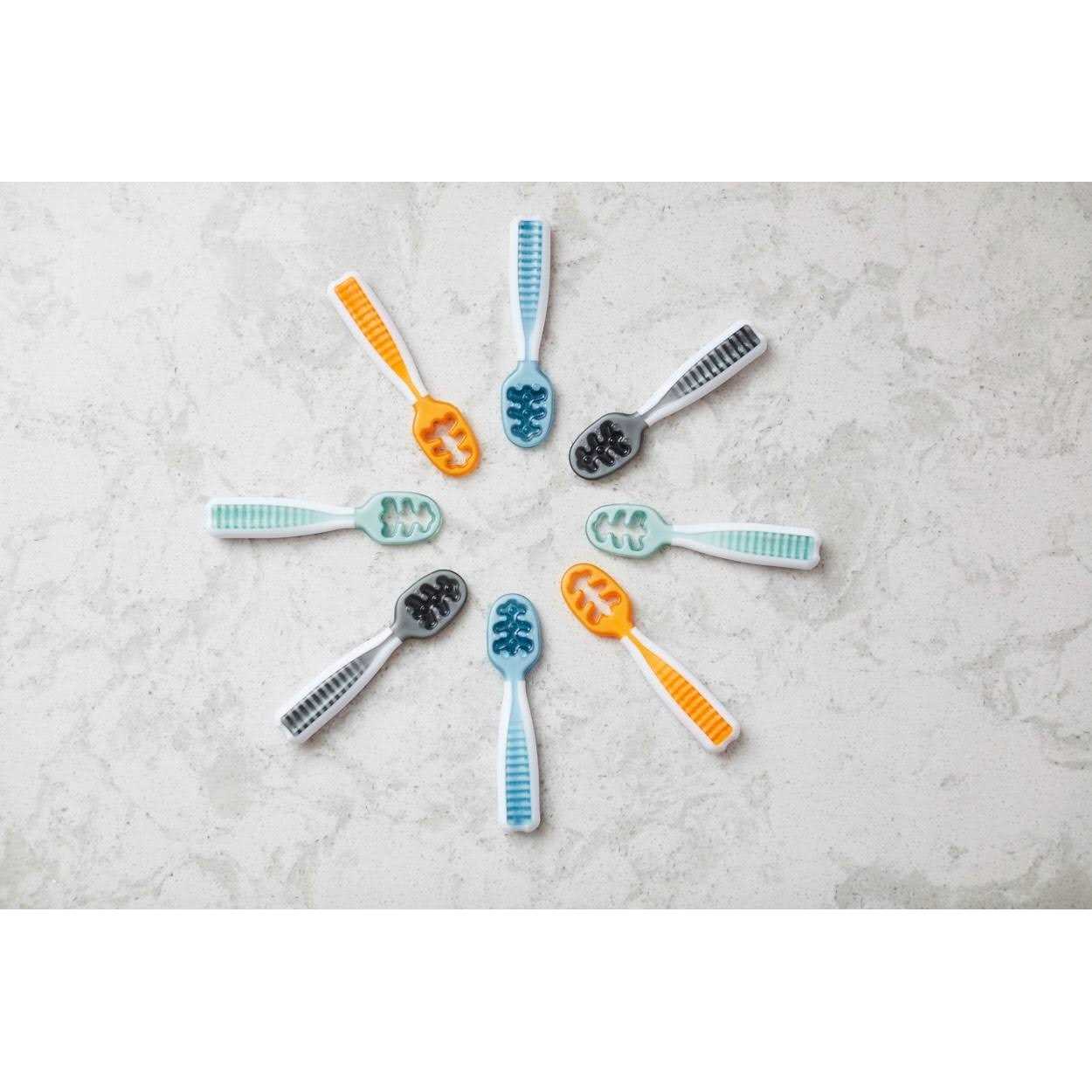 Numnum Pre-Spoon GOOtensils Baby Spoon Set BPA Free Silicone Self Feeding - Image 3