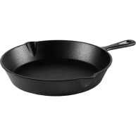 Ozark Trail Cast Iron Skillet with Handle and Lips