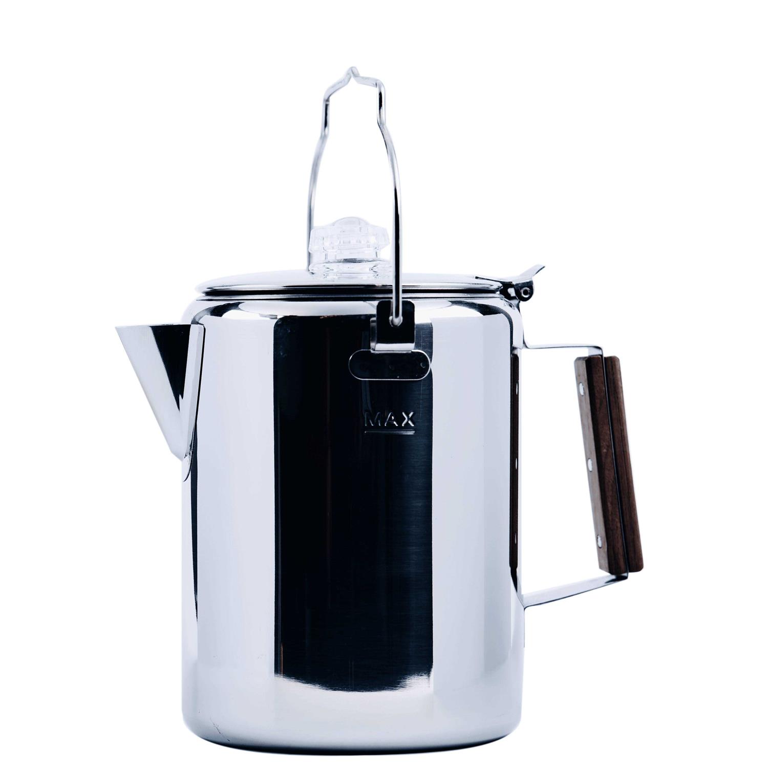 Ozark 12 Cup Trail Stainless Steel Percolator