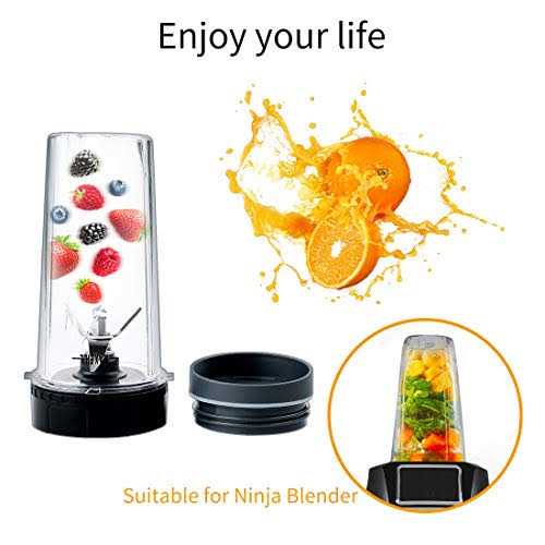 Replacement Parts for Nutri Ninja, Blender 6 Fins Blade Assembly and 2 Pack 16 O - Image 2