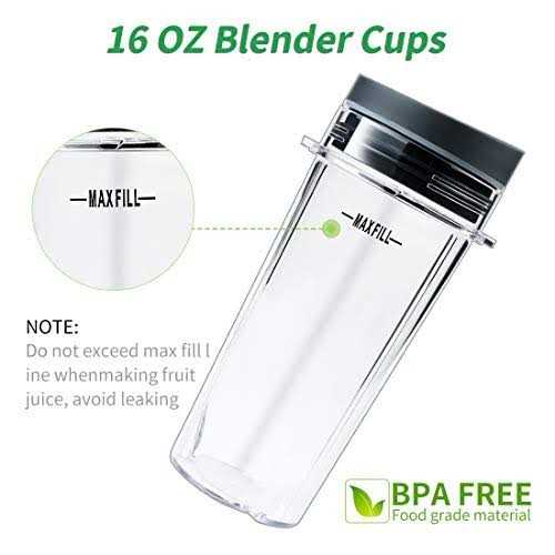 Replacement Parts for Nutri Ninja, Blender 6 Fins Blade Assembly and 2 Pack 16 O - Image 3
