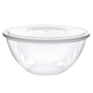 Plasticpro Disposable Round Crystal Clear Plastic Serving Bowls Party Snack Or Salad Bowl
