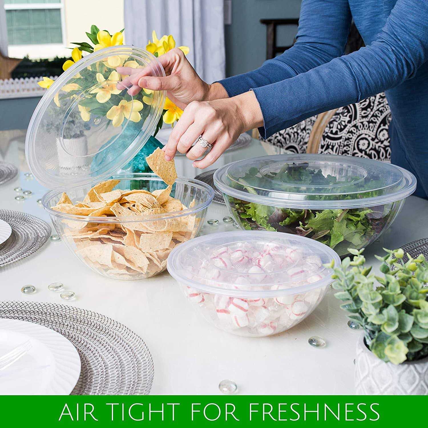 Plasticpro Disposable Round Crystal Clear Plastic Serving Bowls Party Snack Or Salad Bowl - Image 4