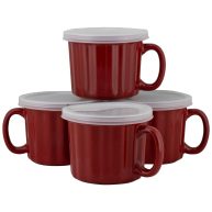 10 Strawberry Street 16oz Set of 4 Soup Mug with Lid
