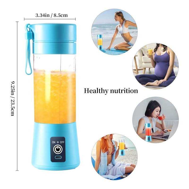 Portable Blender Mixer,Personal Juicer,Smoothies and Shakes Blender,HandCup Fruit Machine Blender 380 ML - Image 2
