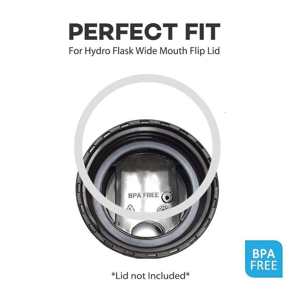 3-Pack Hydro Gaskets Seals Replacement for Hydro Flask Wide Mouth Flip Lid Cap Bpa-Free Rubber Stoppers - Image 2