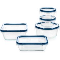 Pyrex 10-Piece Freshlock Plus Glass Storage with Microban Set