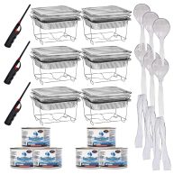 42-Pc Chafing Dish Buffet Set Includes Chafing Fuel