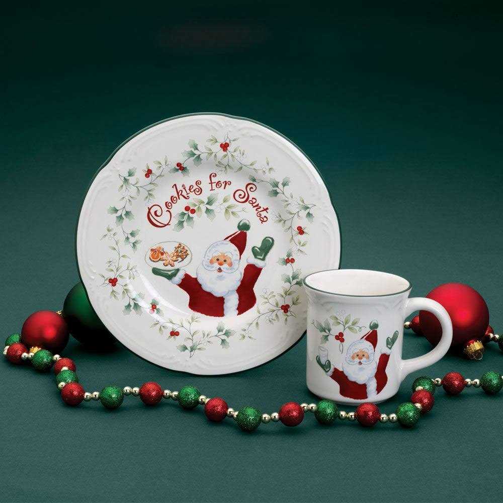 Pfaltzgraff Winterberry Cookies and Milk for Santa Set - Image 4