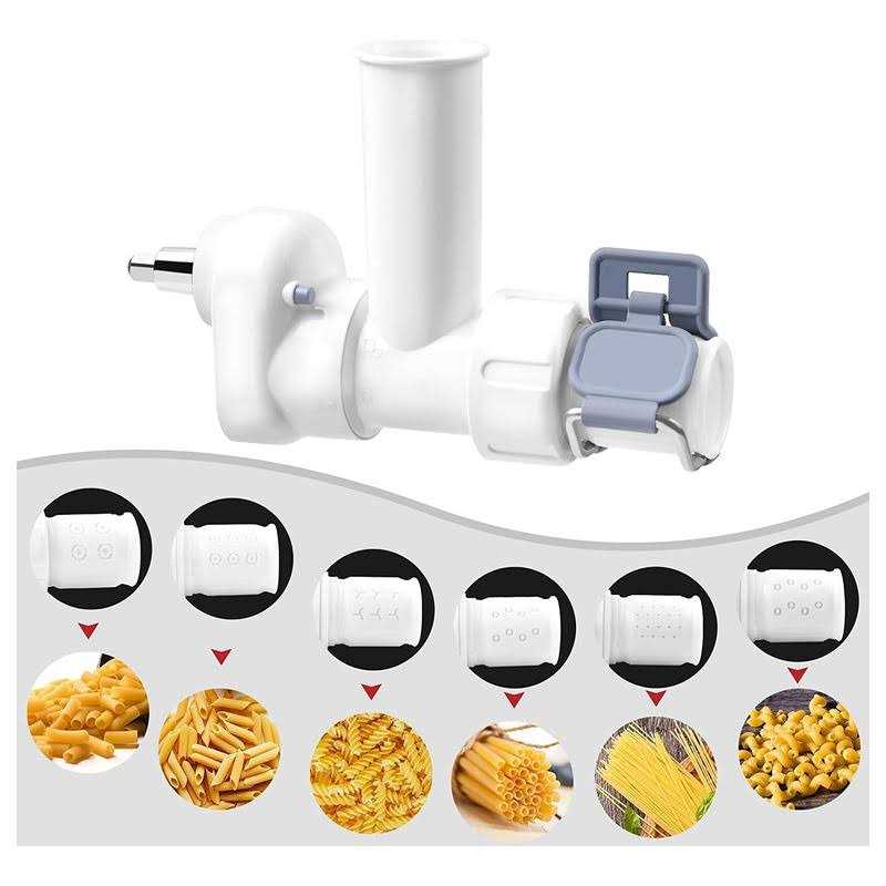 Pasta Attachment for Kitchenaid Stand Mixer with 6 Different Shapes Pasta Press Outlet,Durable 6-in-1 Pasta Extruder for Kitchenaid Mixer - Image 2