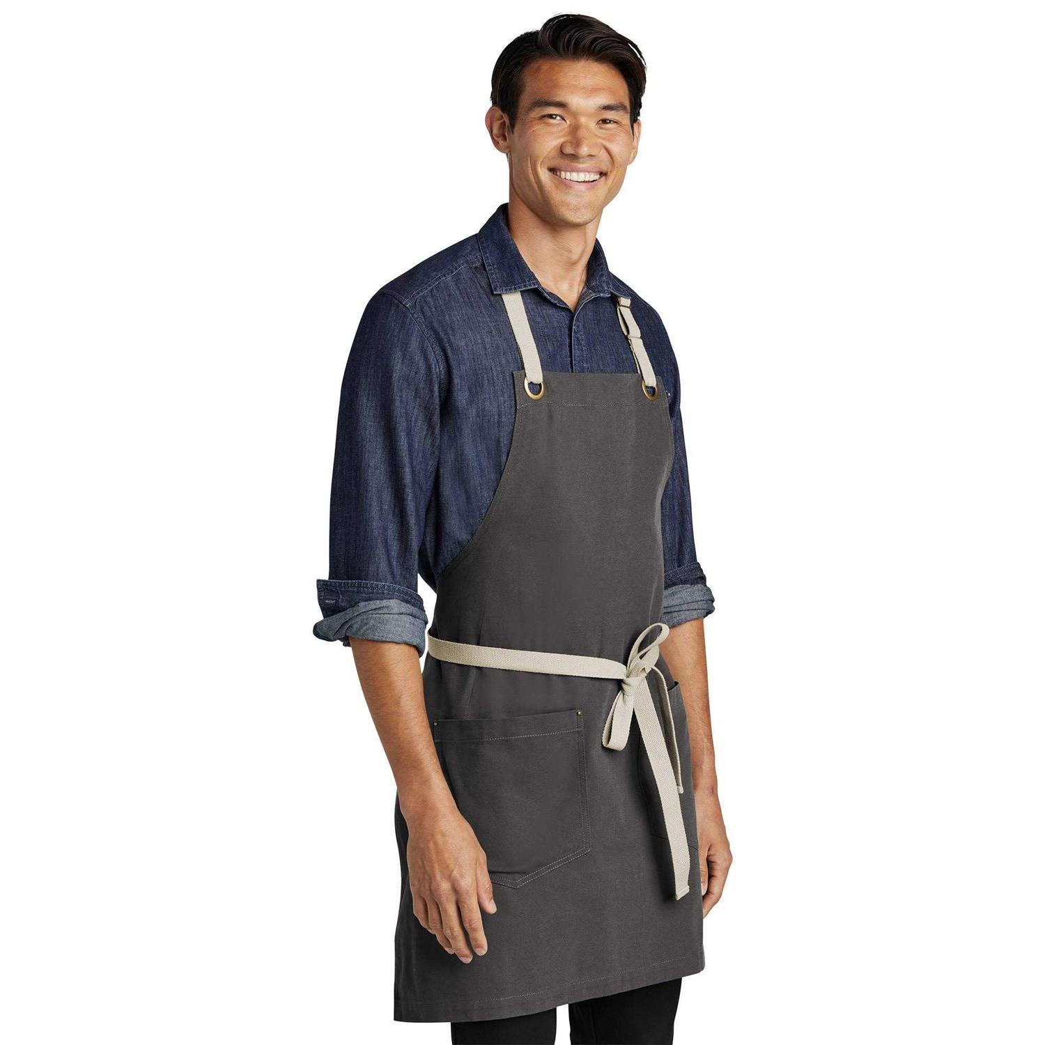 Port Authority A815 Canvas Full Length Two Pocket Apron - Image 3
