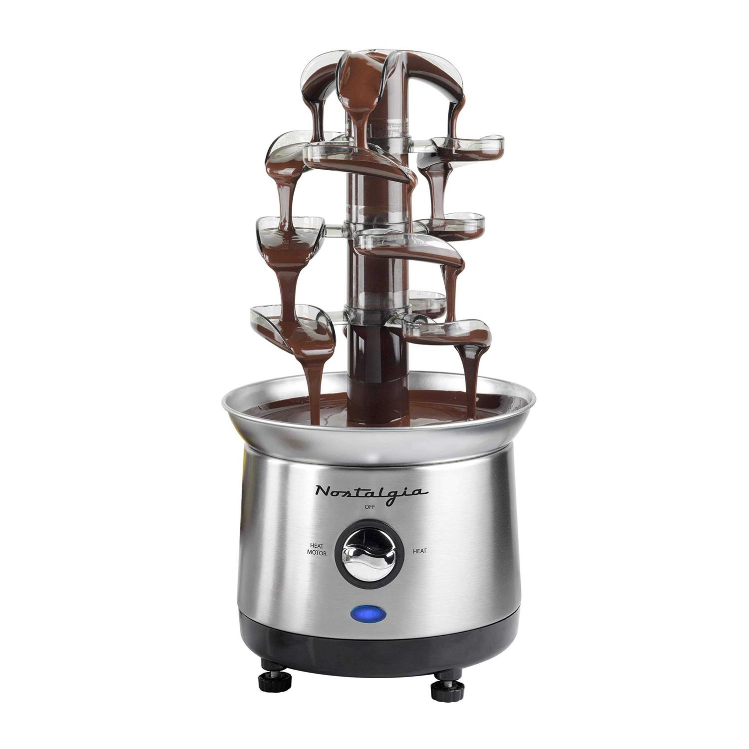 Nostalgia 2 Pound Stainless Steel Cascading Fondue Fountain Chocolate