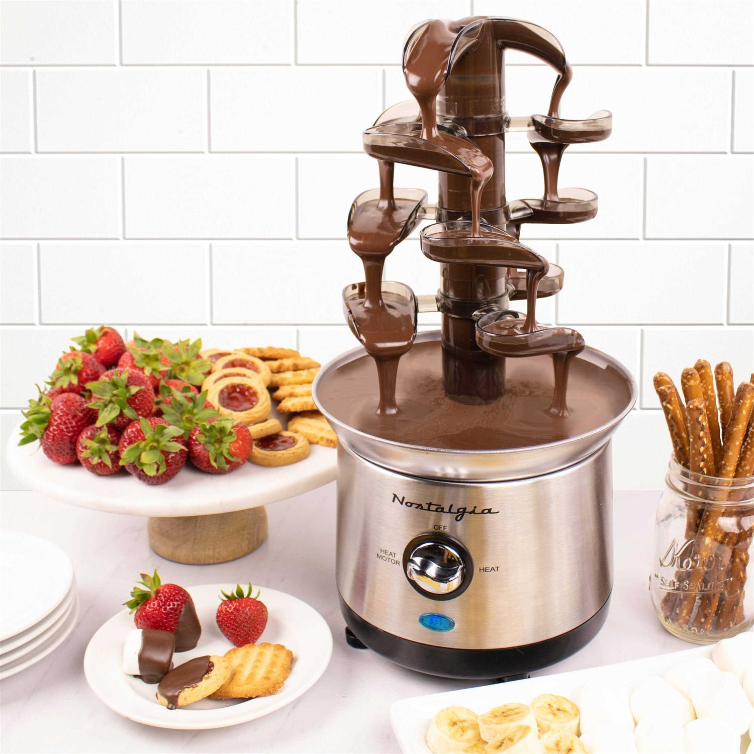 Nostalgia 2 Pound Stainless Steel Cascading Fondue Fountain Chocolate - Image 3
