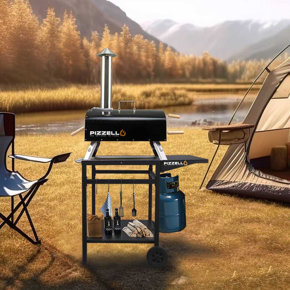 Pizzello Portable Pellet Pizza Oven Outdoor Wood Fired Pizza Ovens Included Pizza Stone - Image 3