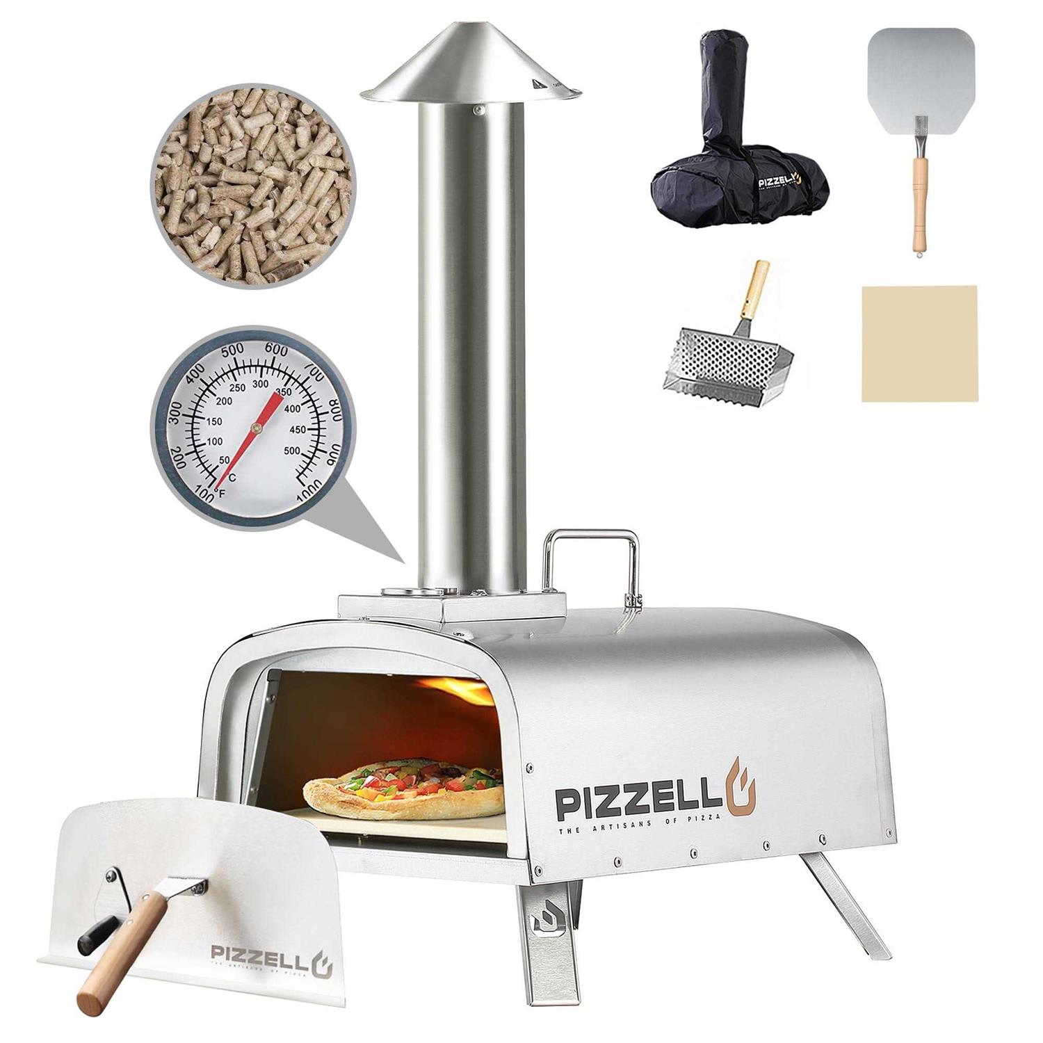 Pizzello Portable Pellet Pizza Oven Outdoor Wood Fired Pizza Ovens Included Pizza Stone - Image 3