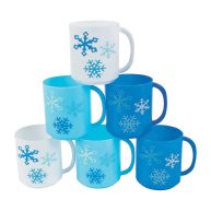 Oriental Trading Company 12 Pc Winter Bpa-Free Plastic Mugs