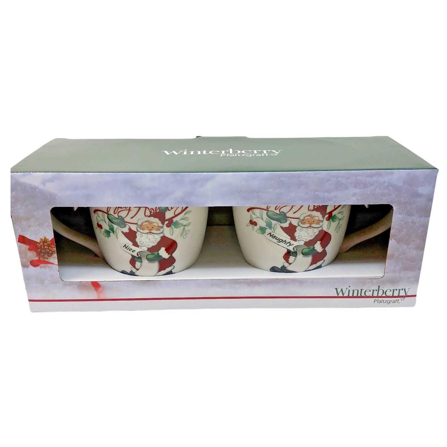 Pfaltzgraff Pfaltzgraff Winterberry Naughty and Nice Mugs - Image 2