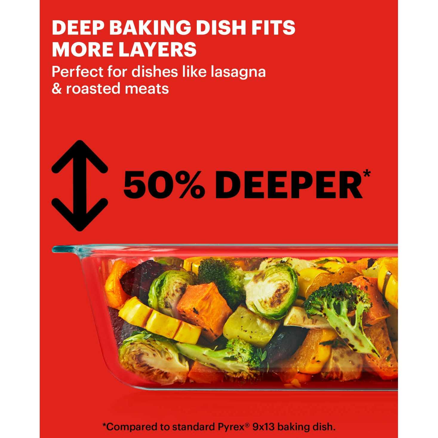 Pyrex Deep Baking Dish with Glass Lid - Image 2