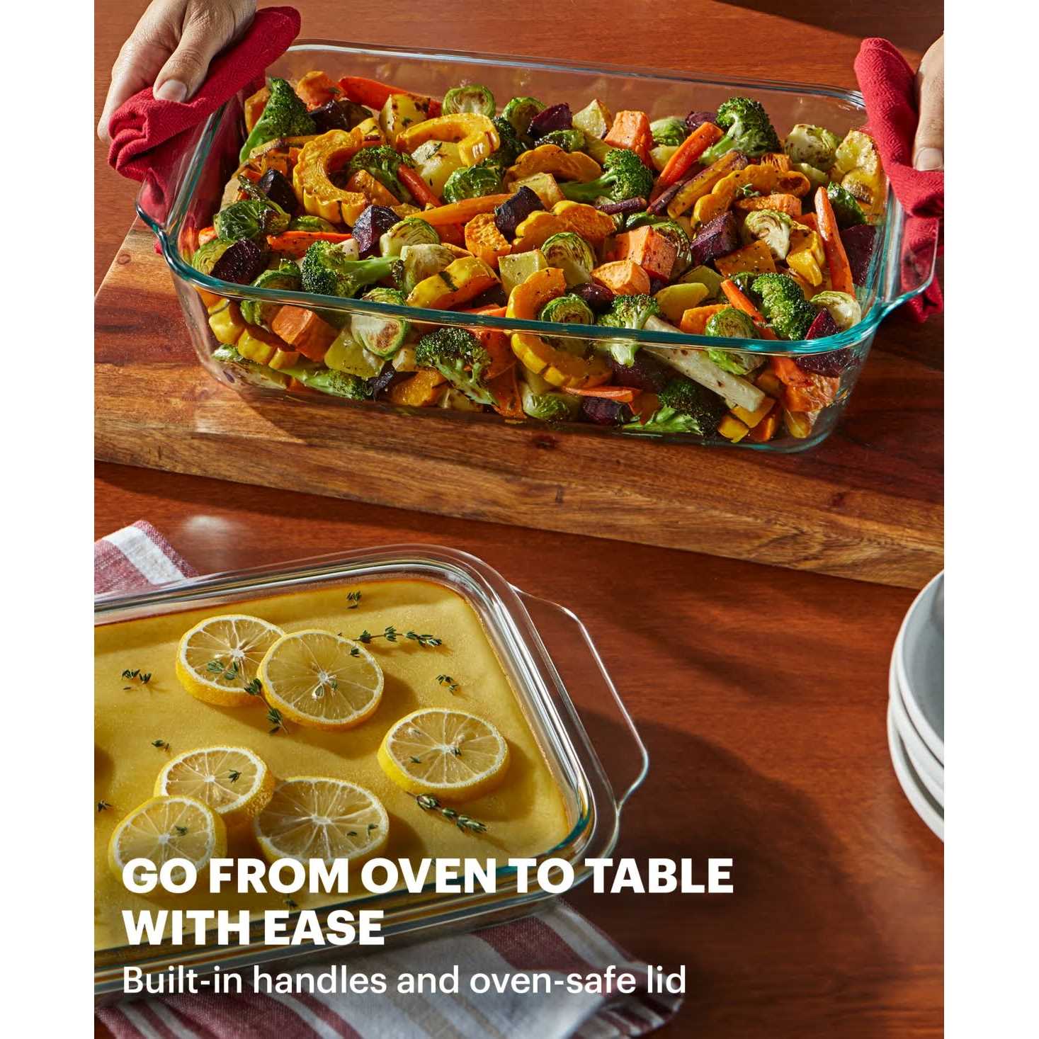 Pyrex Deep Baking Dish with Glass Lid - Image 3