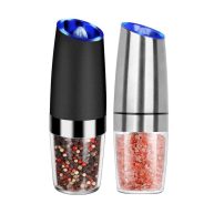 2 Pcs Electric Salt and Pepper Grinder Set Battery Operated One Hand Automatic Operation