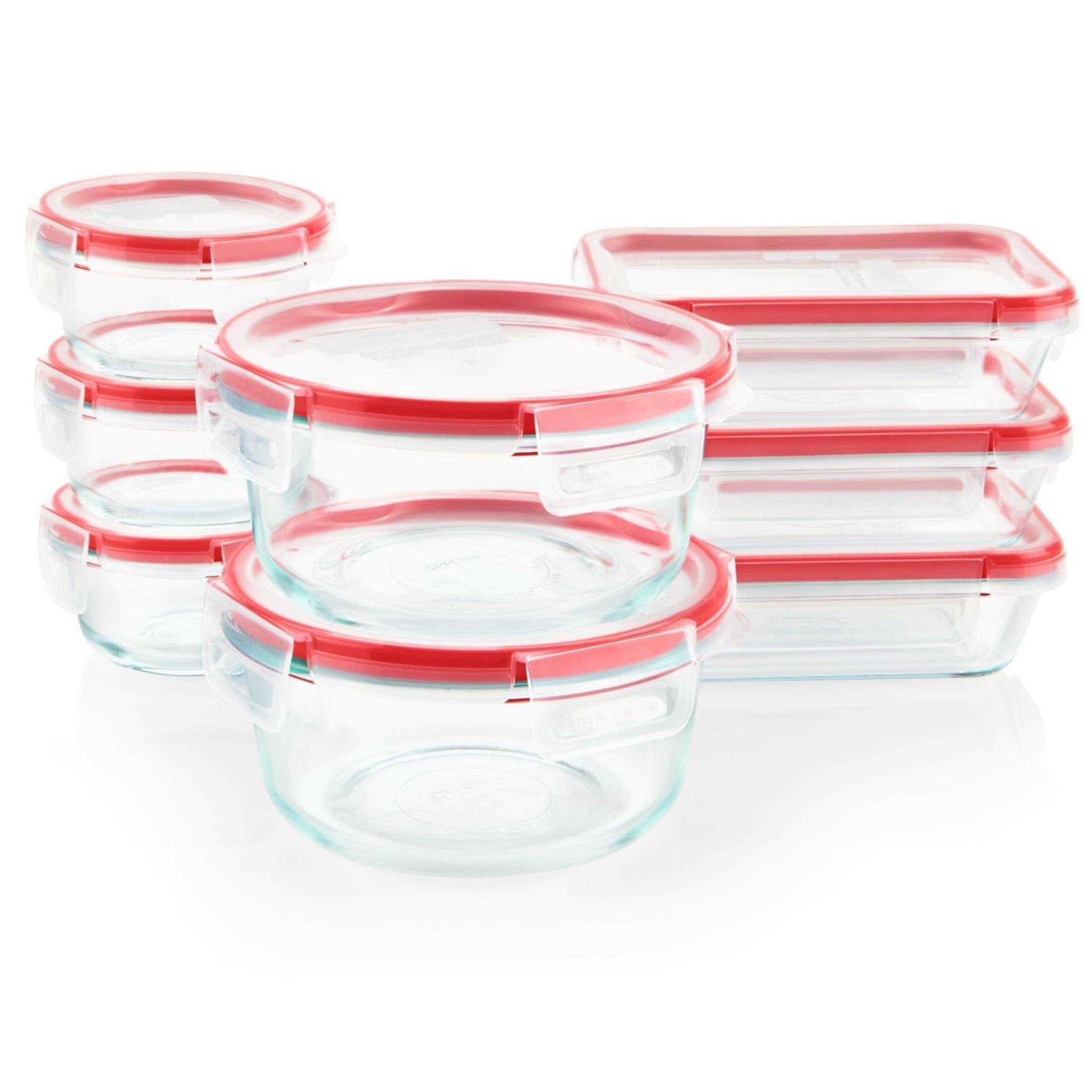 Pyrex Freshlock 16 Piece Glass Storage Set