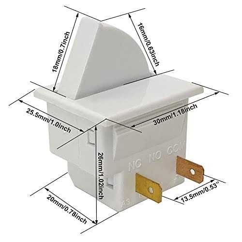 2Pcs Refrigerator Door Light Switch 2 Feet Compatible for GE Whirlpool - Image 4