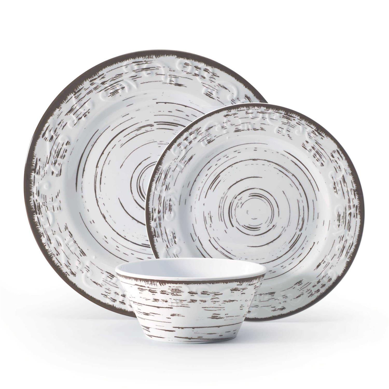 Pfaltzgraff Trellis 16-Piece White Dinnerware Set