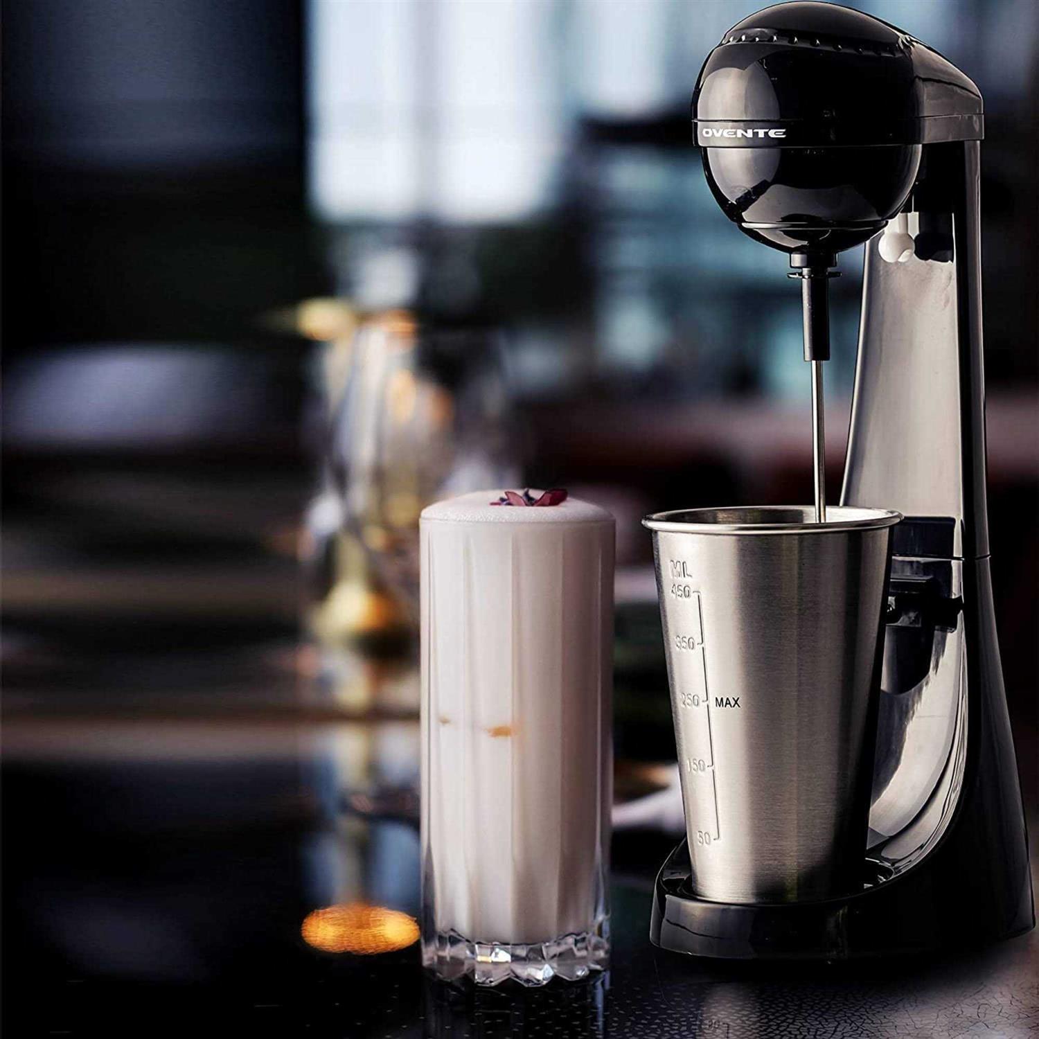 Ovente Classic Milkshake Maker Machine 2 Speed with Stainless Steel Mixing Cup MS2070B - Image 4