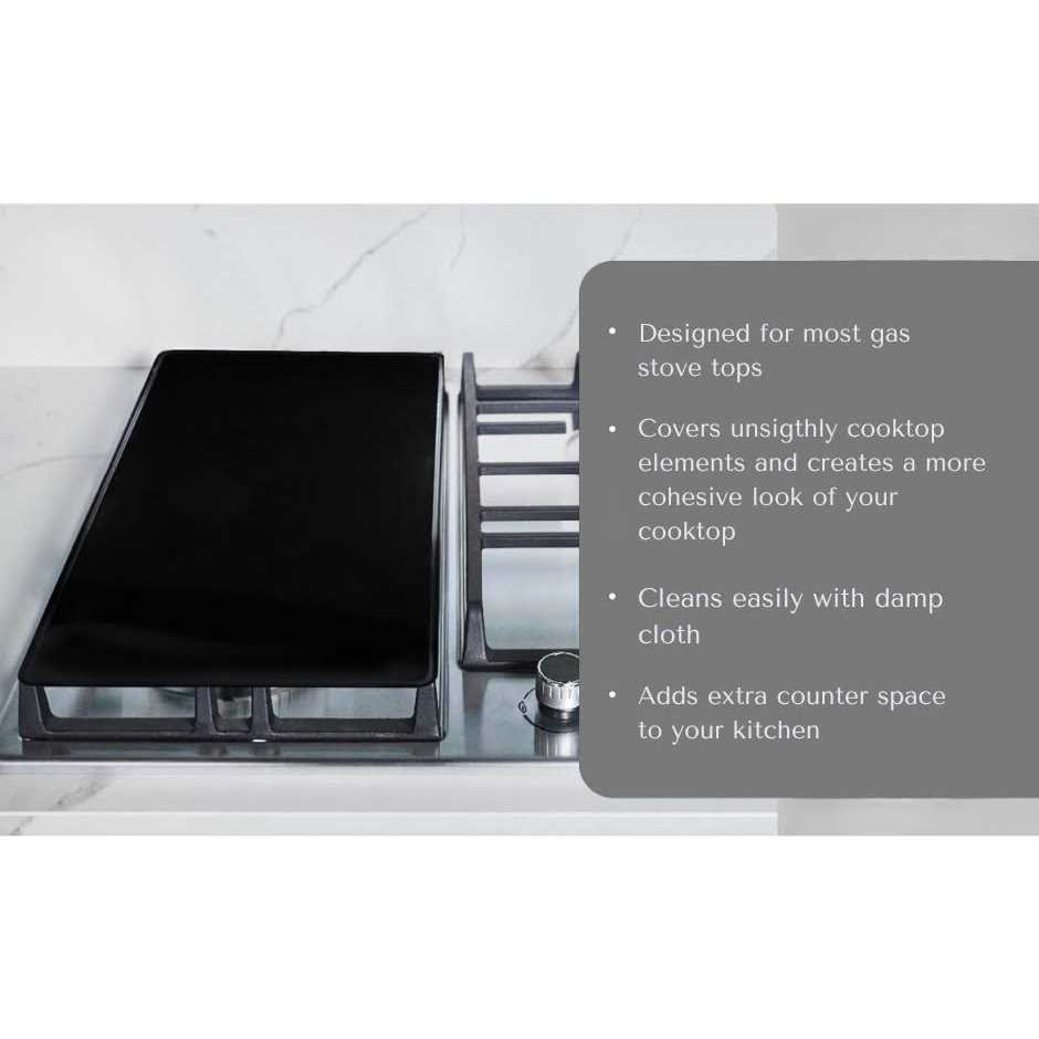 Range Kleen Black Rectangular Burner Kovers - Image 2
