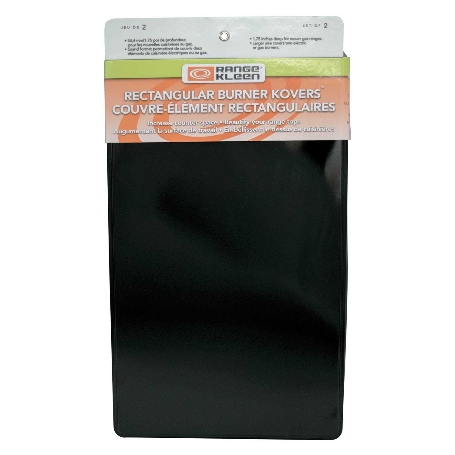Range Kleen Black Rectangular Burner Kovers - Image 4
