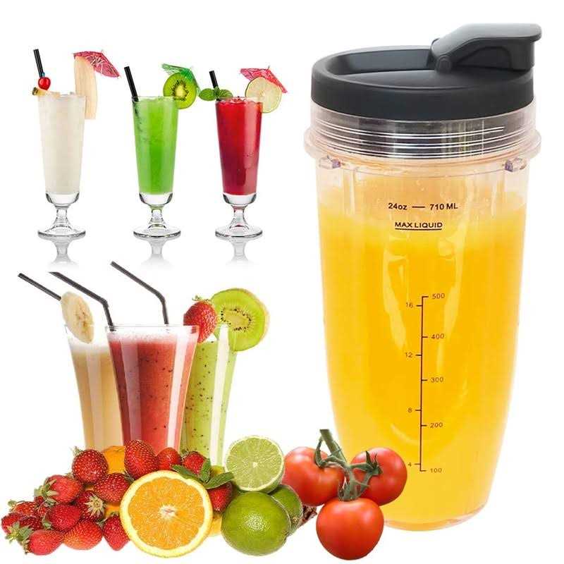 ABTER Replacement 24oz Nutri Ninja Blender Cup with Sip & Seal Lid For BL450 BL456 BL480 BL482 BL640 BL642 BL682 BN401 BN751 BN801 Foodi SS101 SS151 - Image 2
