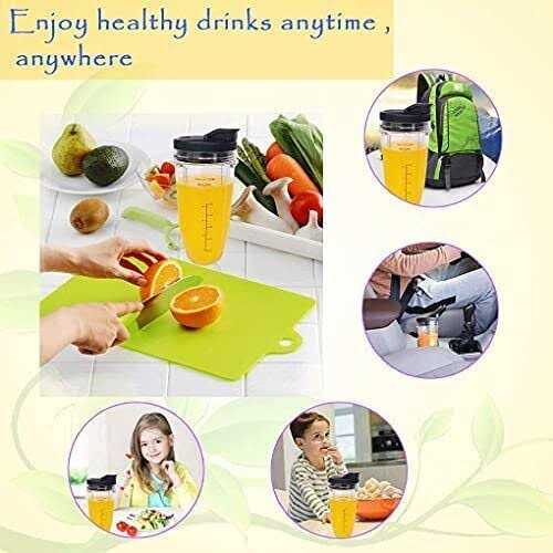 ABTER Replacement 24oz Nutri Ninja Blender Cup with Sip & Seal Lid For BL450 BL456 BL480 BL482 BL640 BL642 BL682 BN401 BN751 BN801 Foodi SS101 SS151 - Image 4