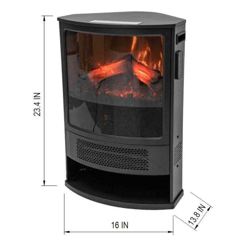 Better Homes & Gardens Rounded Corner Electric Fire Stove Heater - Image 3