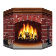 Beistle Brick Fireplace Stand-Up