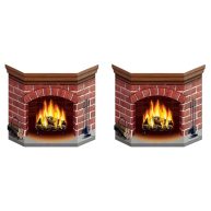 Beistle Brick Fireplace Stand-Up