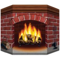 Beistle Brick Fireplace Stand-Up