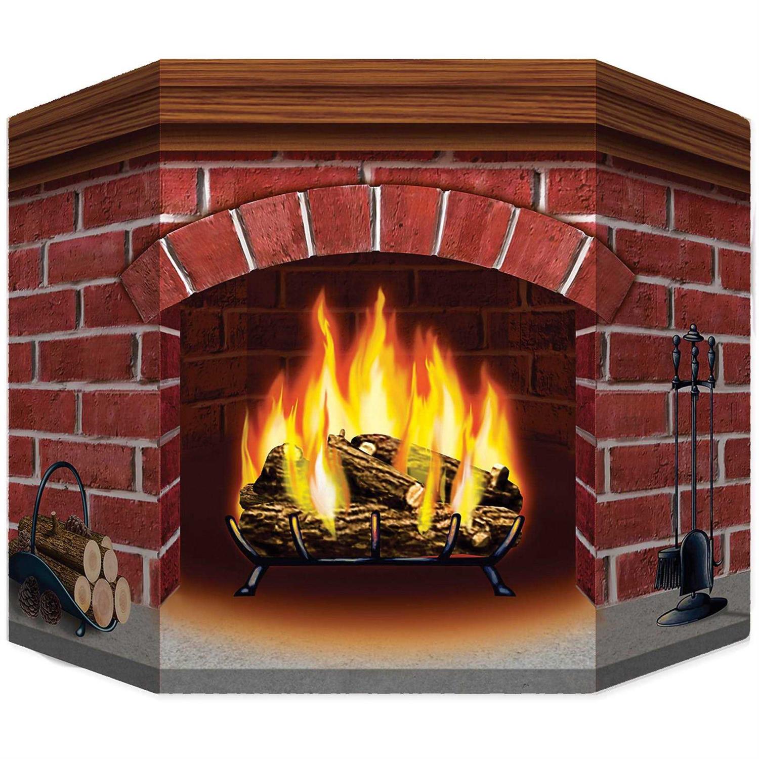 Beistle Brick Fireplace Stand-Up