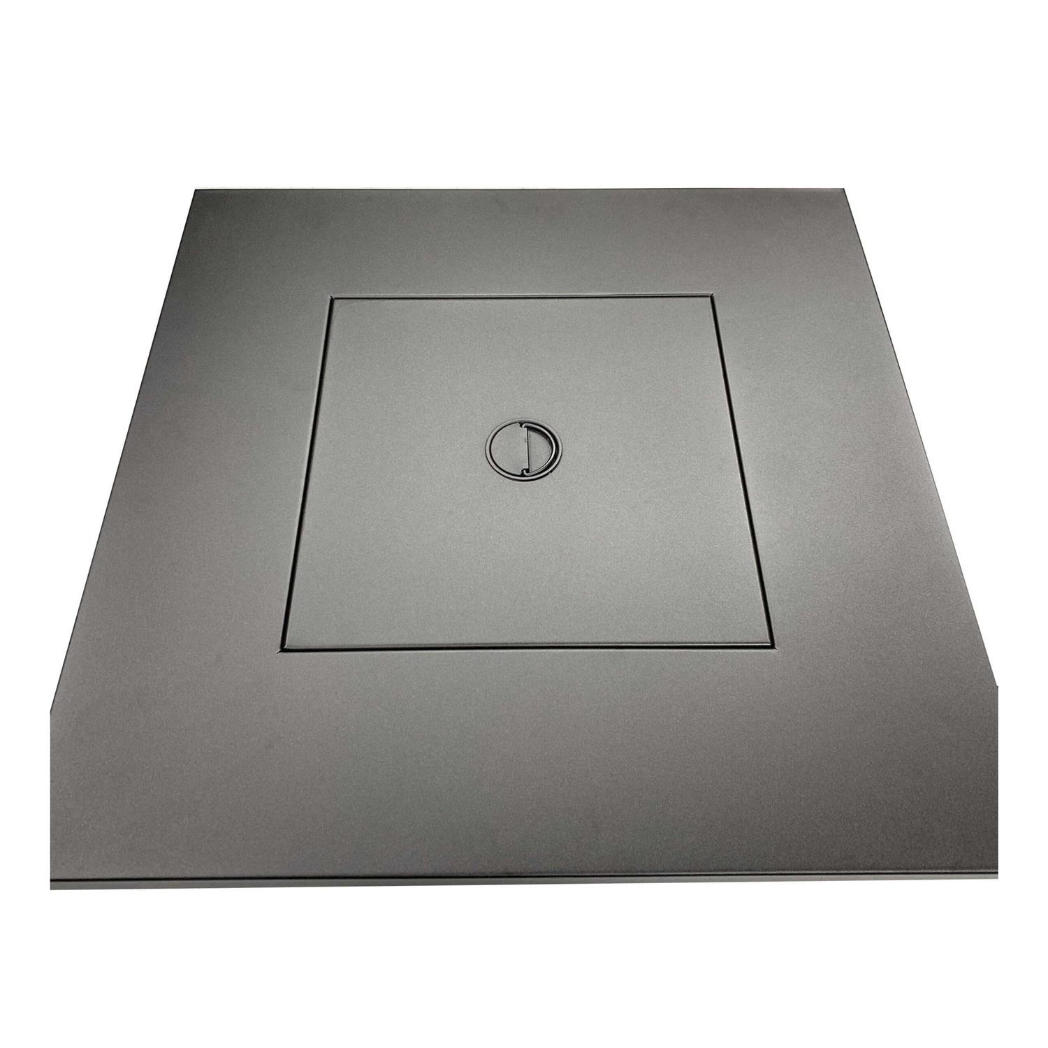 Mainstays 28 Square 50000 BTU Propane Gas Fire Pit Table Lava Rocks - Image 2